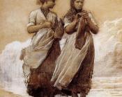 Fishergirls on Shore, Tynemouth - 温斯洛·荷默